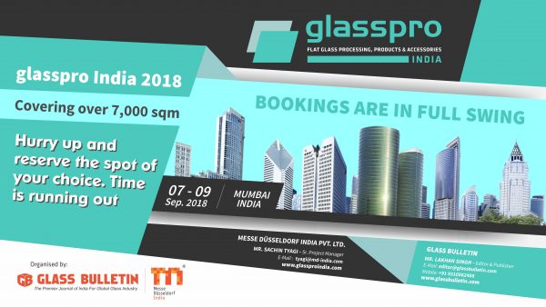 glasspro India 2018 - Bookings Open Now