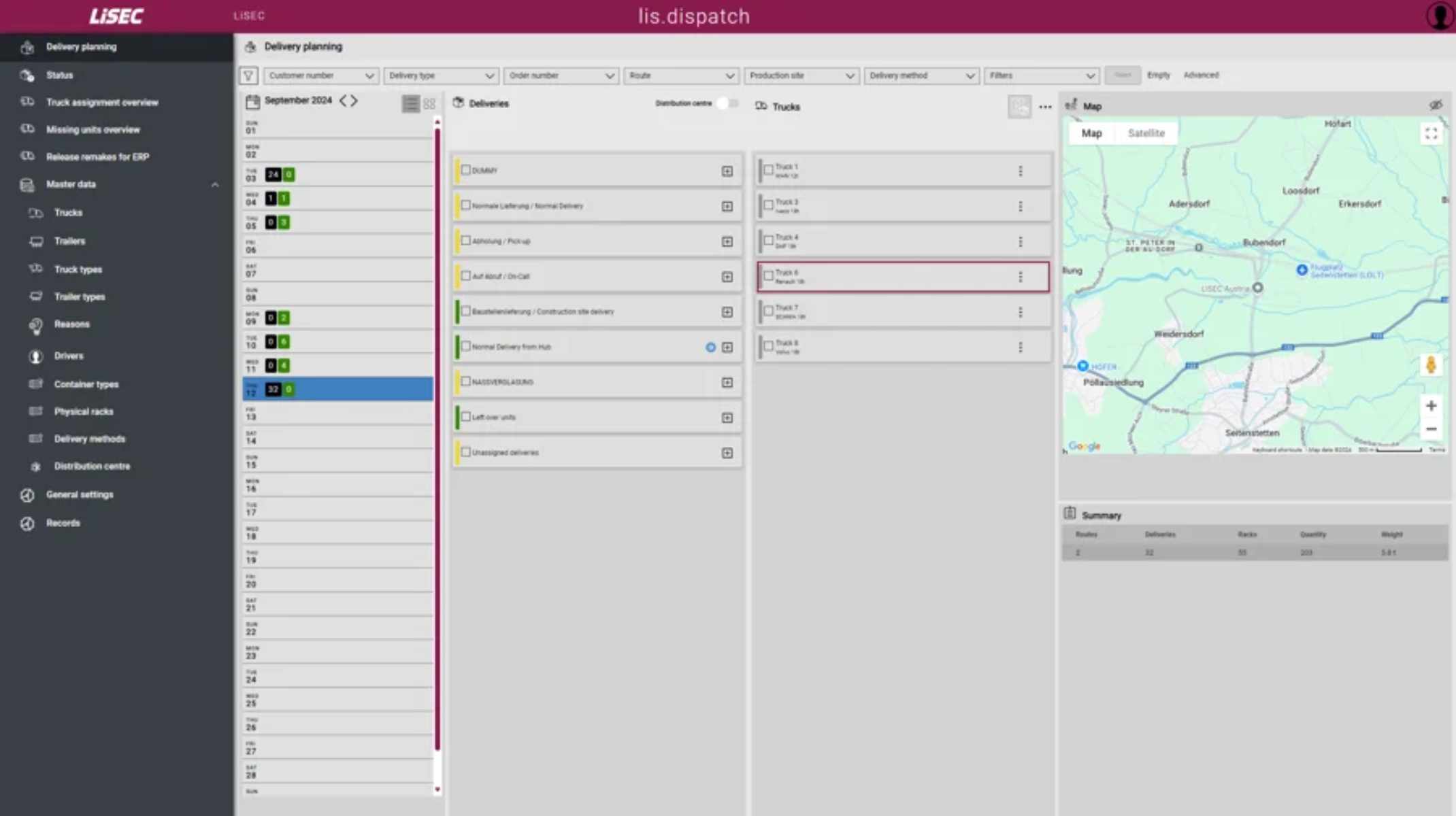 lis.dispatch - The LiSEC solution for industrial delivery logistics